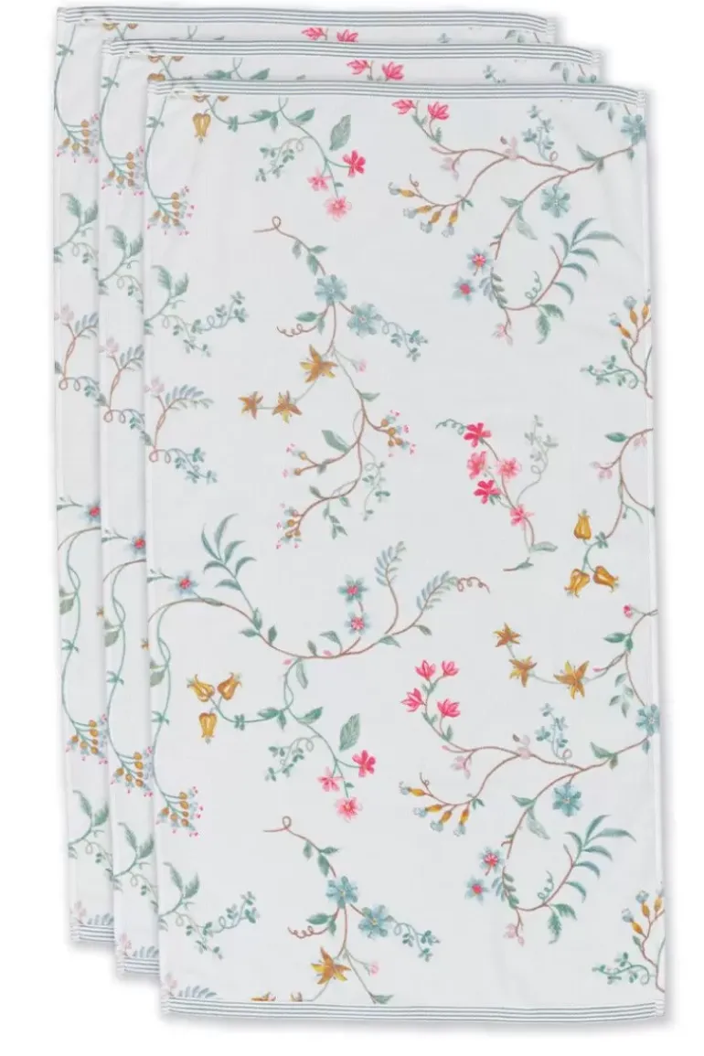 Badetuch Set/3 Les Fleurs 55X100 Cm