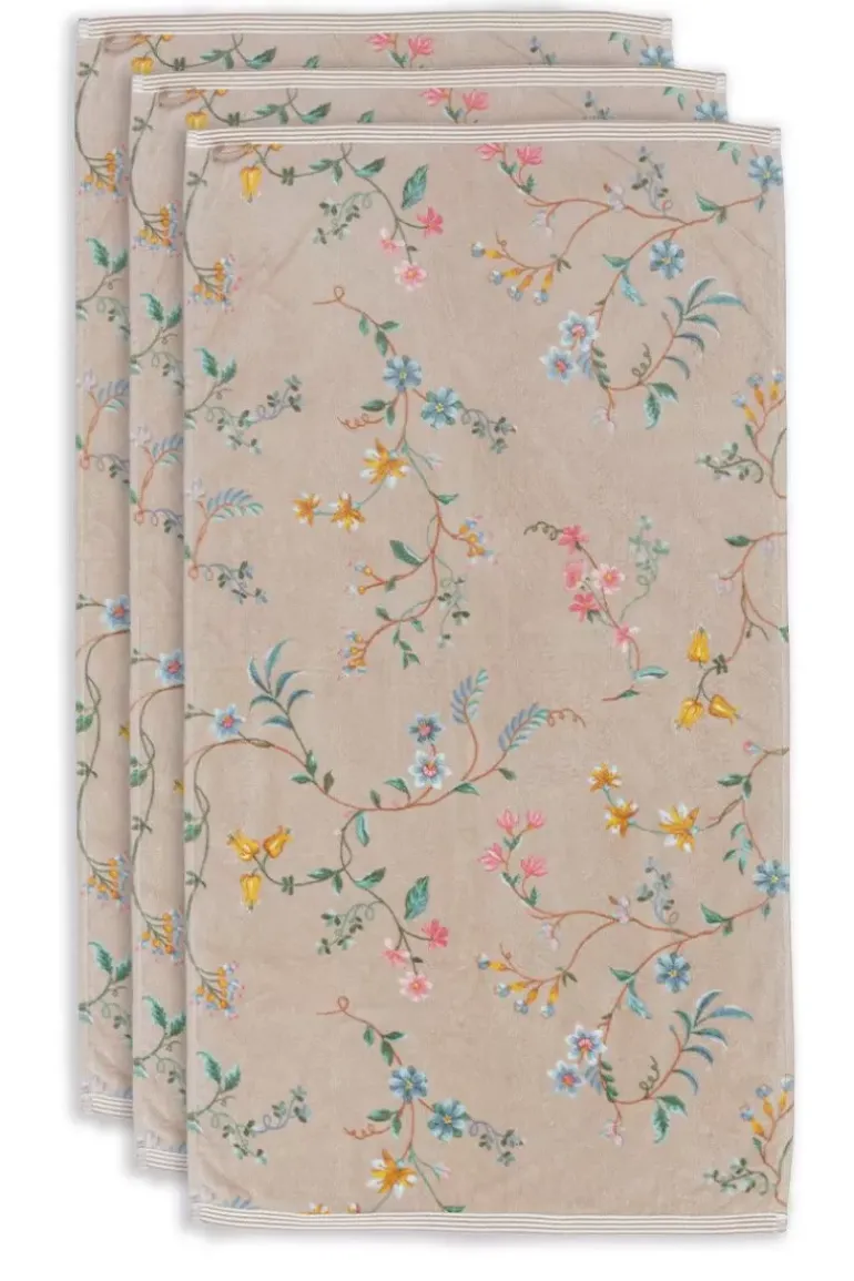Badetuch Set/3 Les Fleurs 55X100 Cm