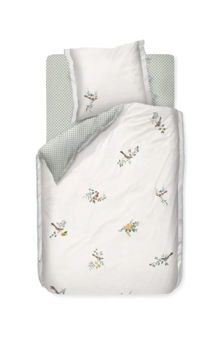 Bettbezug Little Birds Weiss