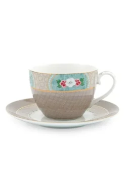 Blushing Birds Cappuccino Tasse & Untertasse