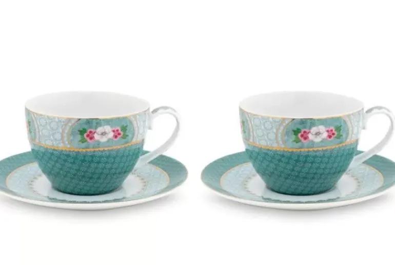 Blushing Birds Set/2 Cappuccino Tassen & Untertassen