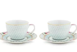 Blushing Birds Set/2 Espresso Tassen & Untertassen