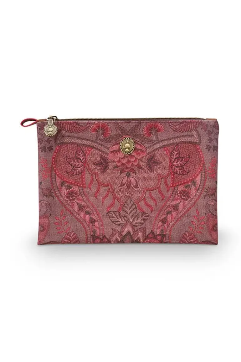 Flaches Necessaire Medium Kyoto Festival Dunkel