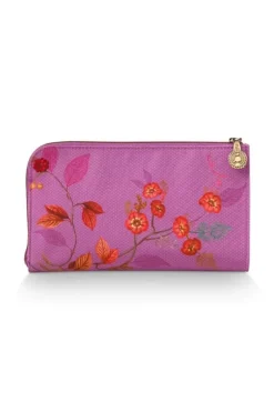 Flaches Necessaire Reisverschluss Kawai Flower Fuchsia