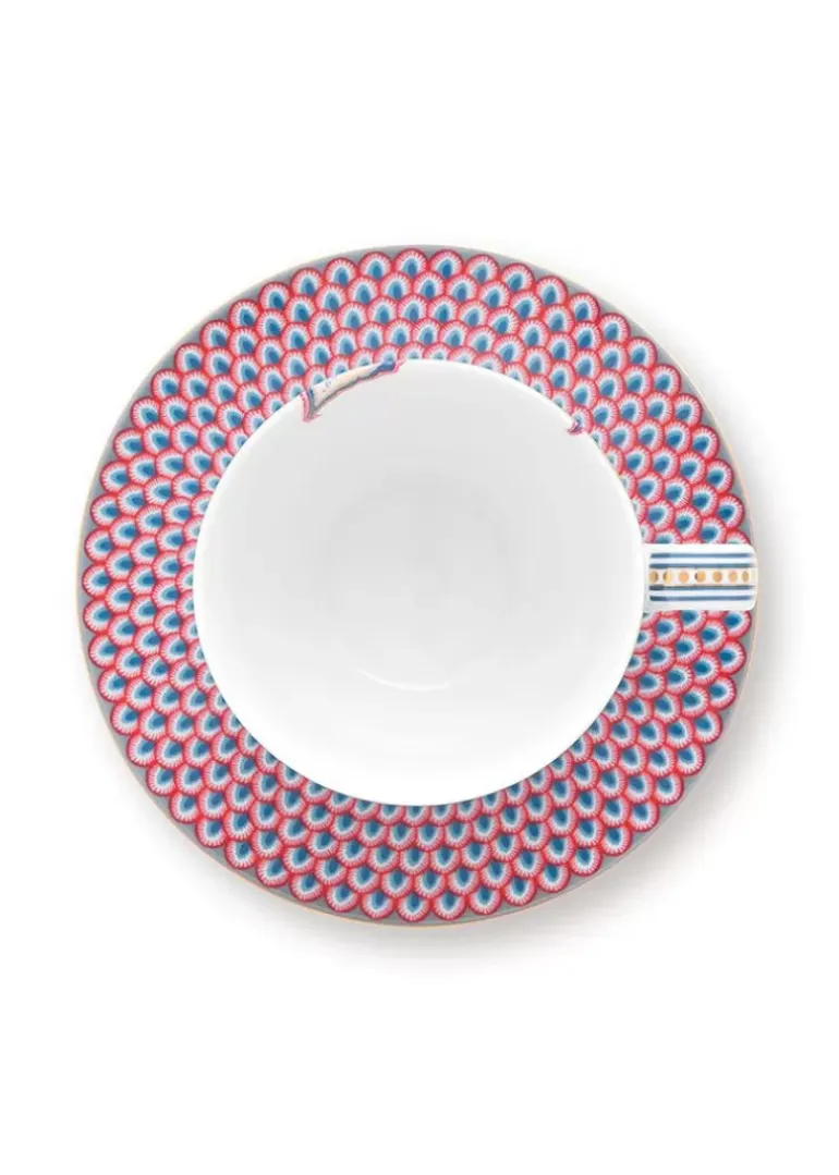 Flower Festival Cappuccino Tasse & Undertasse Hellblau