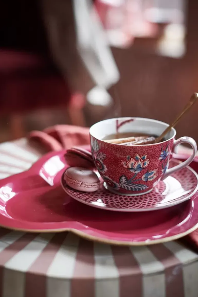 Flower Festival Set/2 Espresso Tasse & Undertasse Dunkel