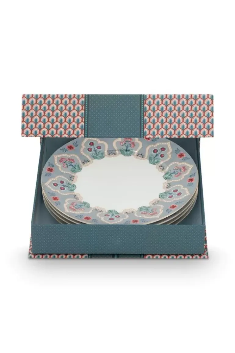 Flower Festival Set/4 Frühstücksteller Hell 21Cm