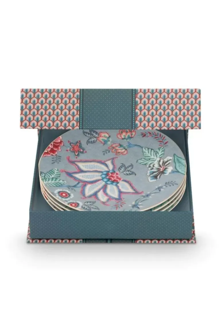 Flower Festival Set/4 Gebäckteller Hell 17Cm