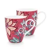 Flower Festival Set/2 Tassen Gross Dunkel