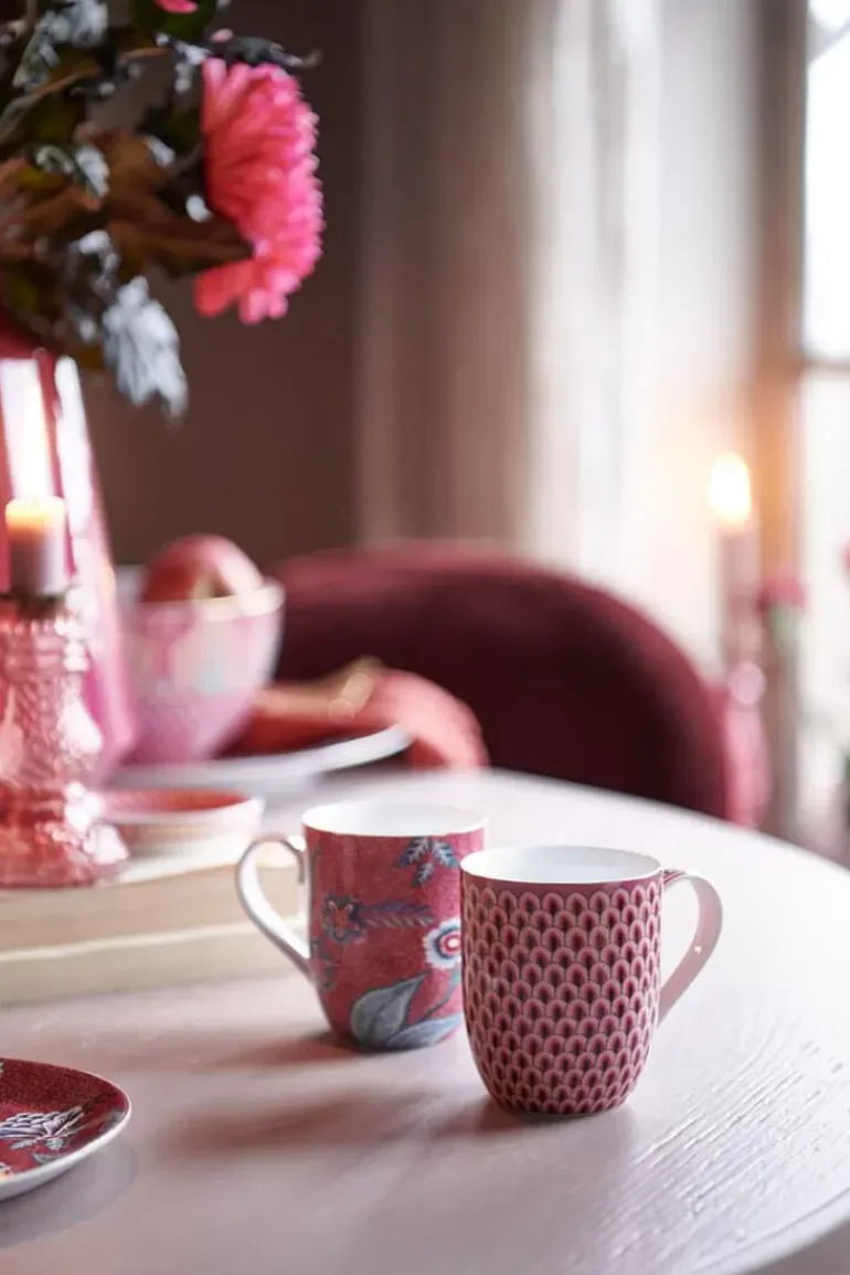 Flower Festival Tasse Klein Rot/Dunkel