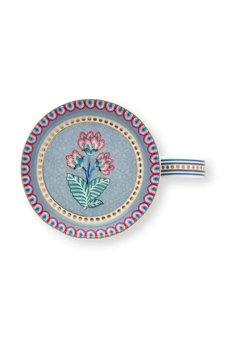 Flower Festival Tee Fur Einen Blue