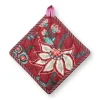 Flower Festival Topflappen Quadratisch Dunkelrosa