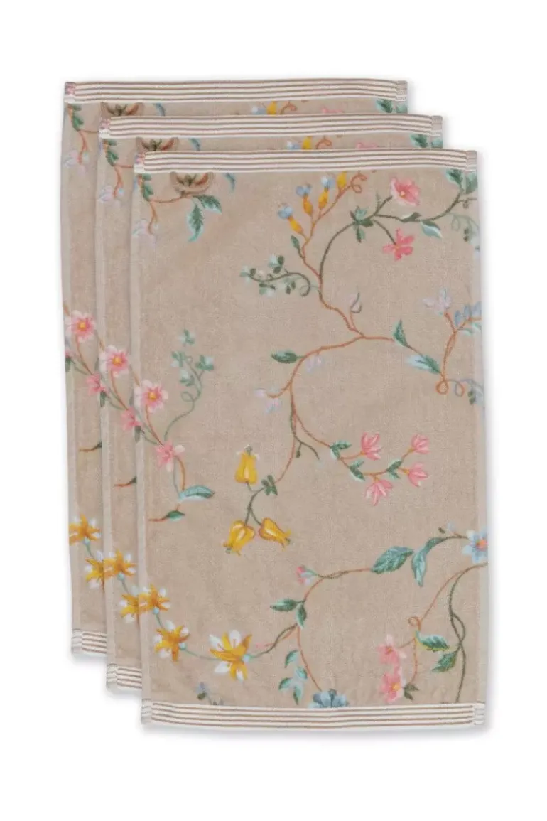 Gastehandtuch Set/3 Les Fleurs 30X50 Cm