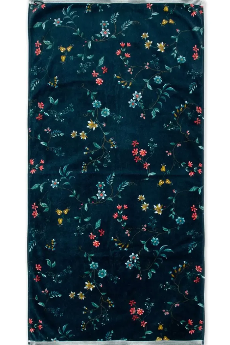 Grose Handtuch Les Fleurs Dunkel 70X140 Cm