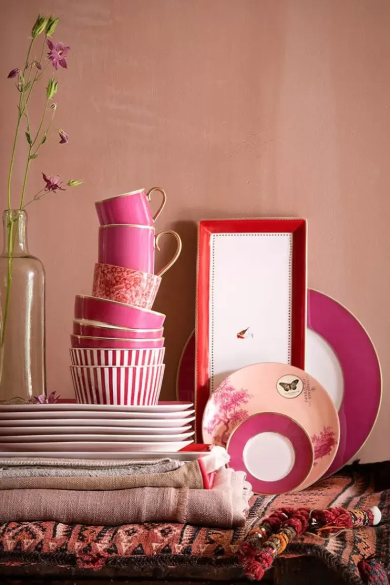 Heritage Gebäckteller Bemalt Rosa 18 Cm