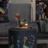 Hocker Medium Flirting Birds Blau