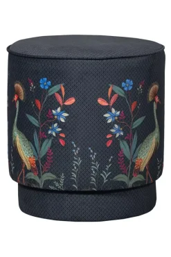 Hocker Medium Flirting Birds Blau