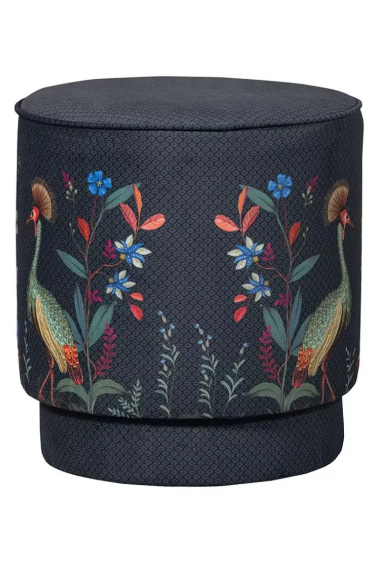 Hocker Medium Flirting Birds Blau