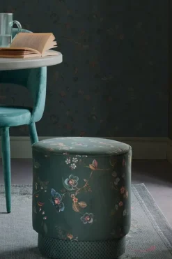 Hocker Medium Kawai Flower Grun