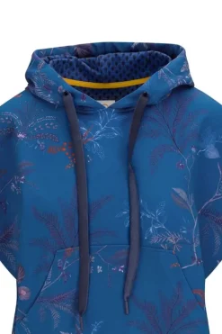 Hoodie Kurze Armel Isola Blau