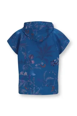 Hoodie Kurze Armel Isola Blau