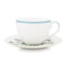 Jolie Cappuccino Tasse & Untertasse Dots Gold