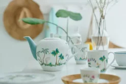 Jolie Cappuccino Tasse & Untertasse Dots Gold