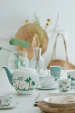 Jolie Tasse Gross Flowers Blau