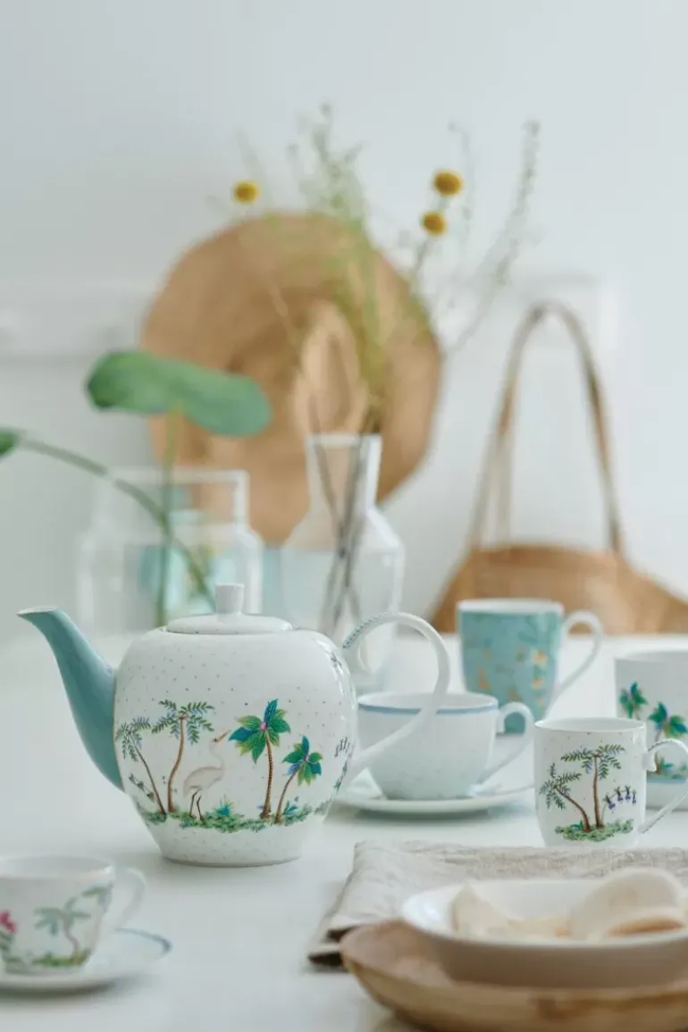 Jolie Tasse Gross Flowers Blau