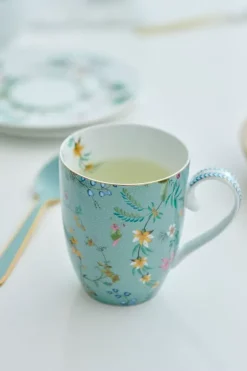 Jolie Tasse Gross Flowers Blau