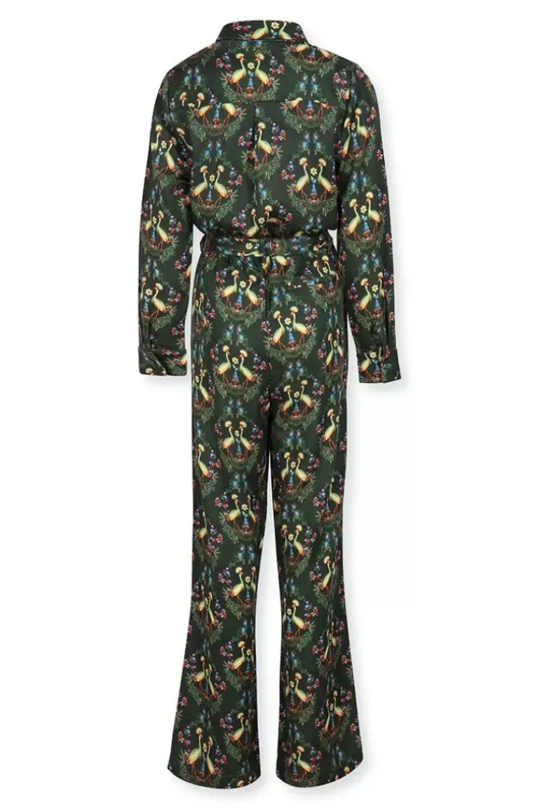 Jumpsuit Flirting Birds Grun