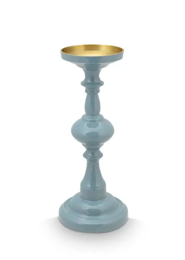 Kerzenstander Blau 34 Cm