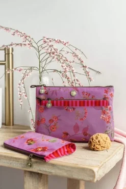 Kosmetiktasche Kawai Flower Fuchsia