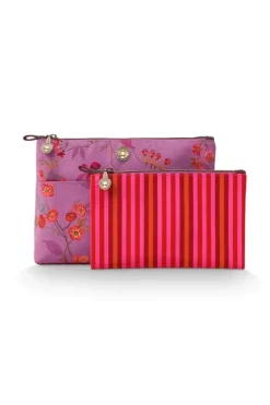 Kosmetiktasche Kawai Flower Fuchsia