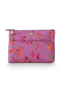Kosmetiktasche Kawai Flower Fuchsia