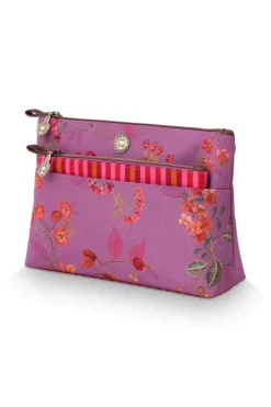 Kosmetiktasche Kawai Flower Fuchsia