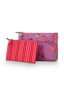 Kosmetiktasche Kawai Flower Fuchsia