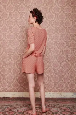 Kurze Hose Little Sumo Stripe Koralle