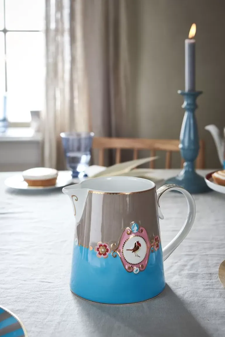 Love Birds Kanne Gross Blau/Khaki
