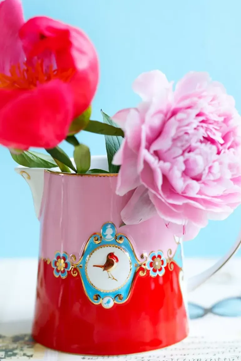 Love Birds Kanne Klein Rot/Rosa