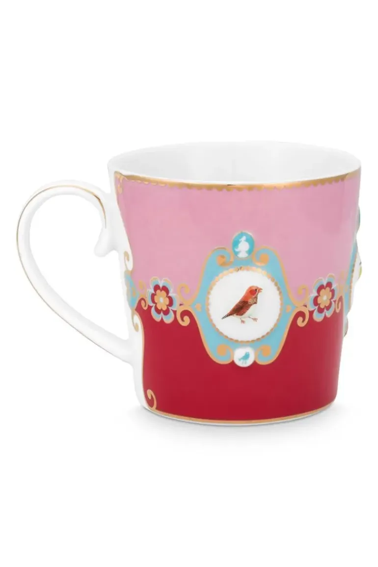 Love Birds Tasse Gross Rot/Rosa
