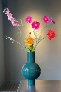 Metall Vase Dunkel 40 Cm