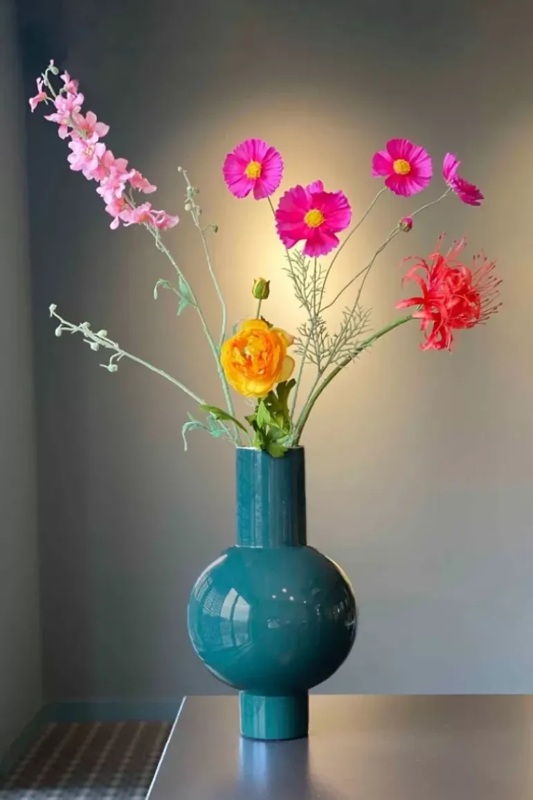 Metall Vase Dunkel 40 Cm