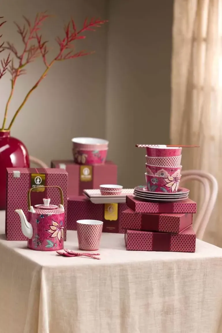 Oriental Flower Festival Set/6 Teeloffel Dunkel