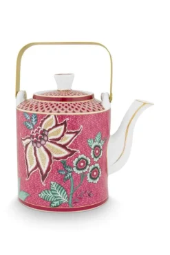 Oriental Flower Festival Teekanne Dunkel Medium