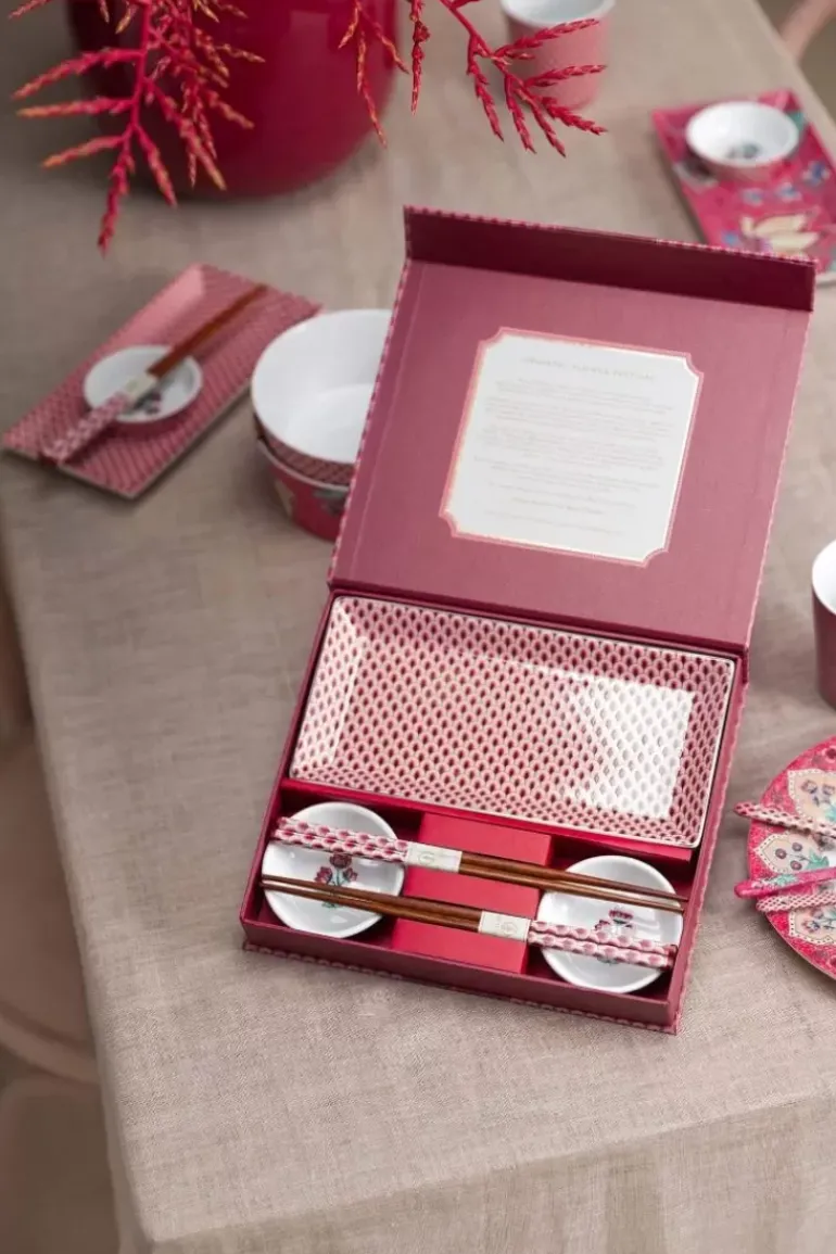 Oriental Flower Festival Set/6 Sushi Dunkel