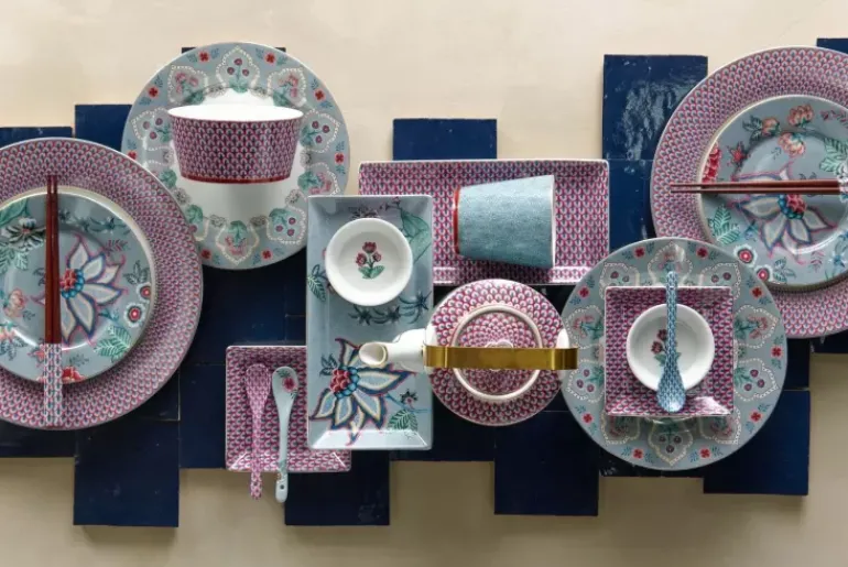 Oriental Flower Festival Set/6 Teeloffel