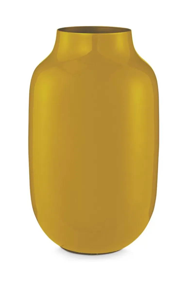 Ovale Metall Vase 30 Cm