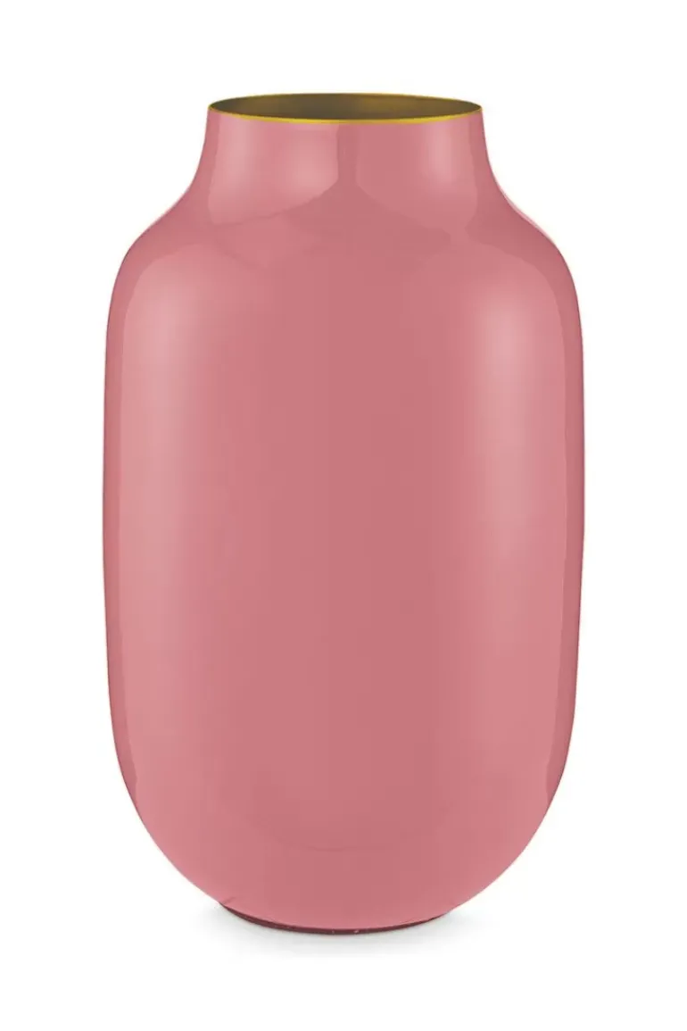 Ovale Metall Vase Old 30 Cm