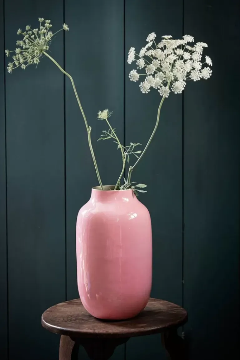 Ovale Metall Vase Old 30 Cm